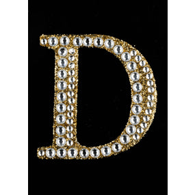 2" Rhinestone D Sticker