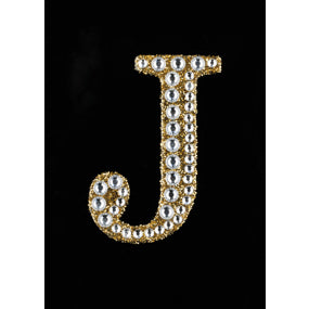 2" Rhinestone J Sticker