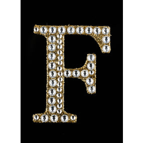 2" Rhinestone F Sticker