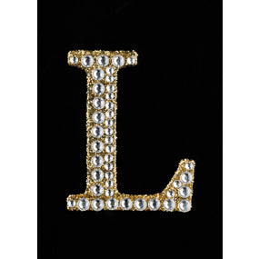 2" Rhinestone L Sticker