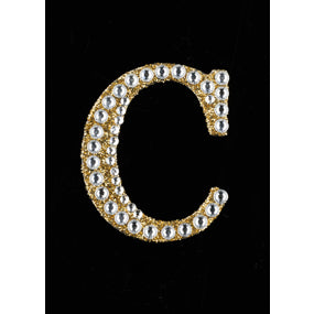 2" Rhinestone C Sticker