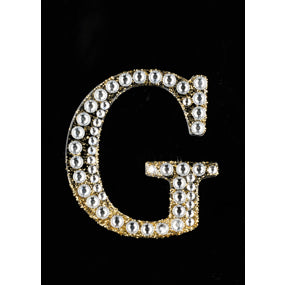 2" Rhinestone G Sticker