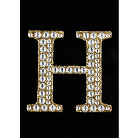 2" Rhinestone H Sticker