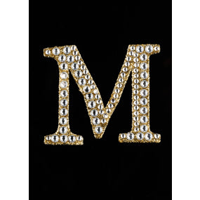 2" Rhinestone M Sticker