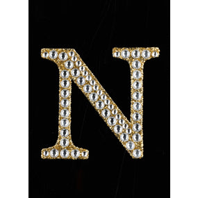 2" Rhinestone N Sticker
