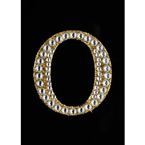 2" Rhinestone O Sticker