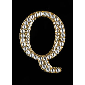2" Rhinestone Q Sticker