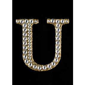 2" Rhinestone U Sticker