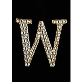 2" Rhinestone W Sticker