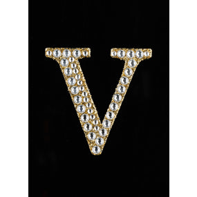 2" Rhinestone V Sticker
