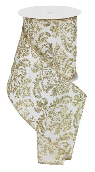 4" x 10 yard Damask