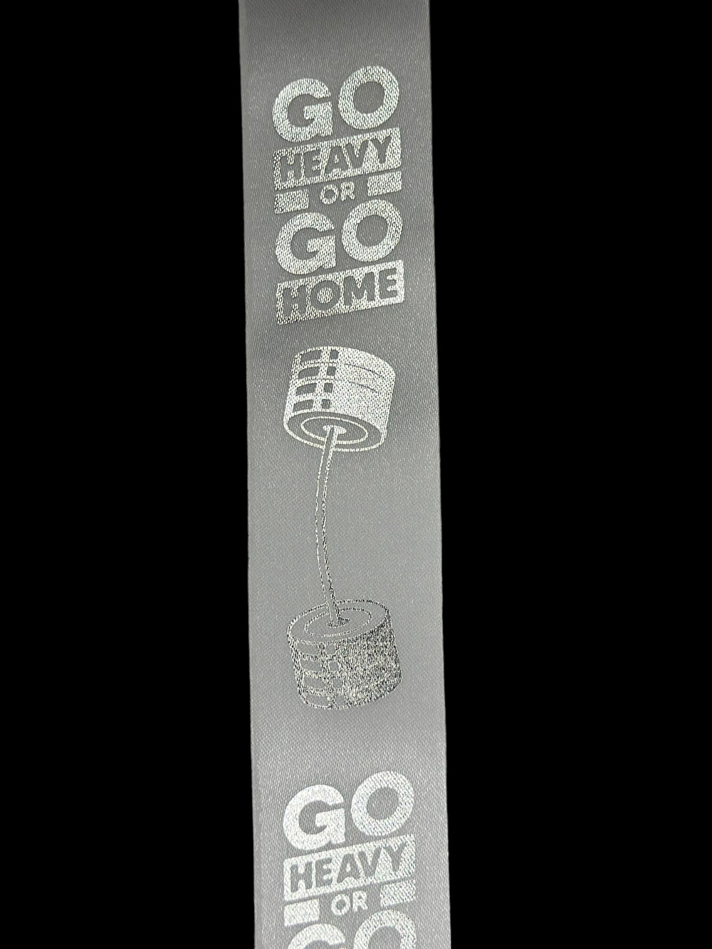 100 Yd Roll Size 9(1 5/16") Go Heavy or Go Home Imprinted Ribbon