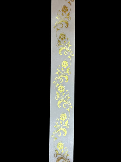 25 Yd Roll Size 9(1 5/16") Flower Vine Imprinted Ribbon