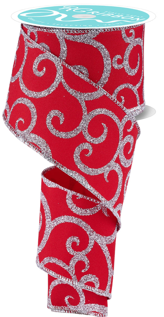 2.5” x 10yd Glitter Swirl