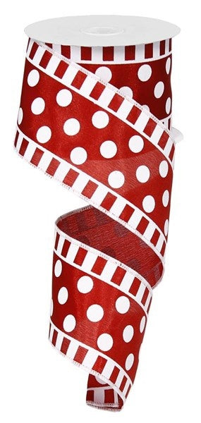 2.5"x10yd Polka Dots and Stipes