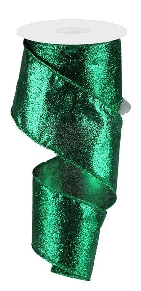 2.5" x 10yds Glitter On Metallic