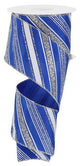 Royal Blue, White & Silver