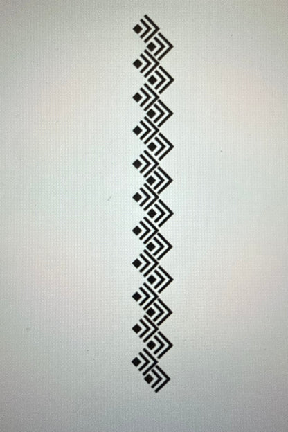 100 yd Roll Size 5(7/8") Geometric Zig-zag Imprint Ribbon