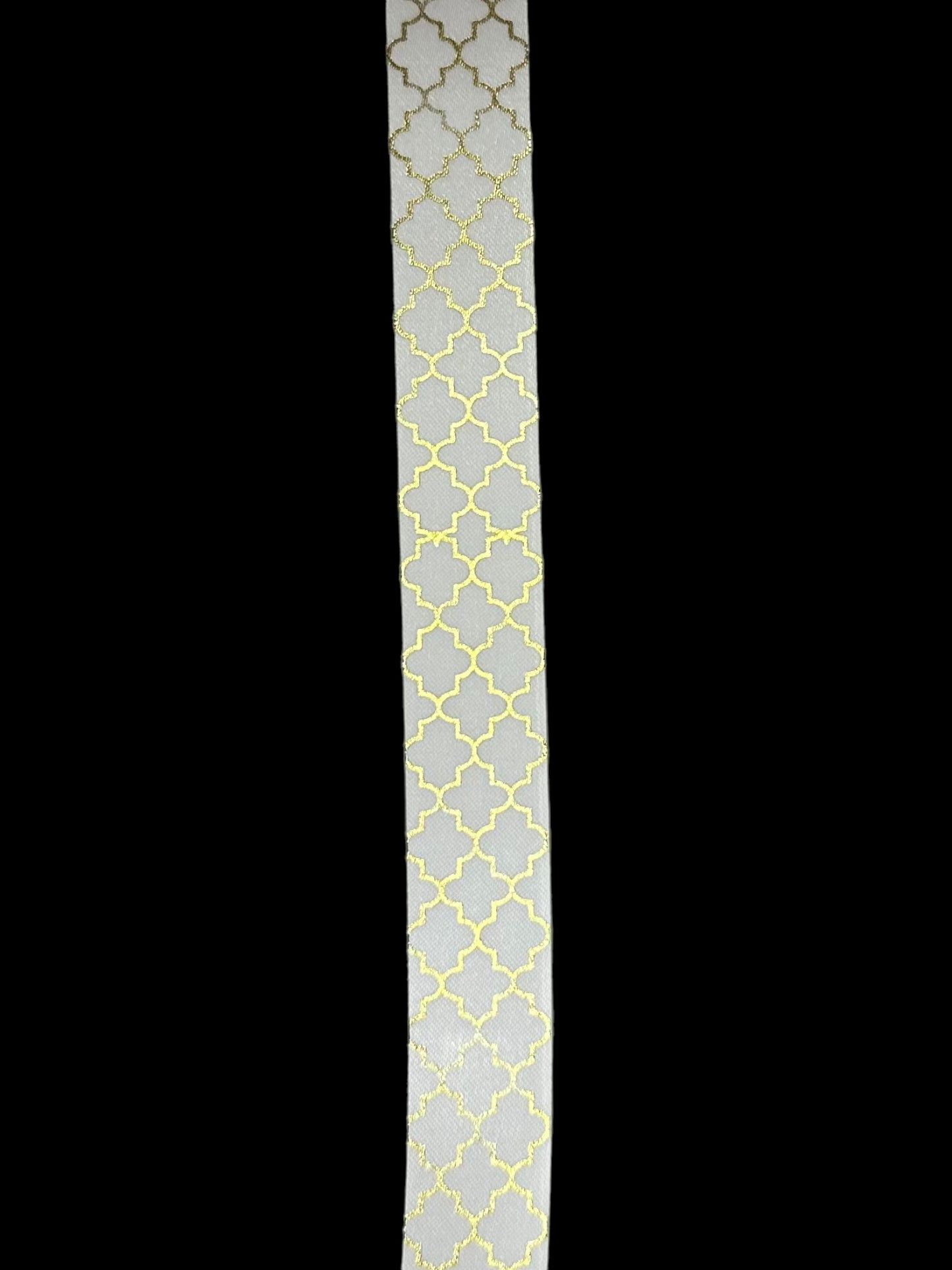 100 yd Roll Size 5(7/8") Quatrefoil Imprint Ribbon