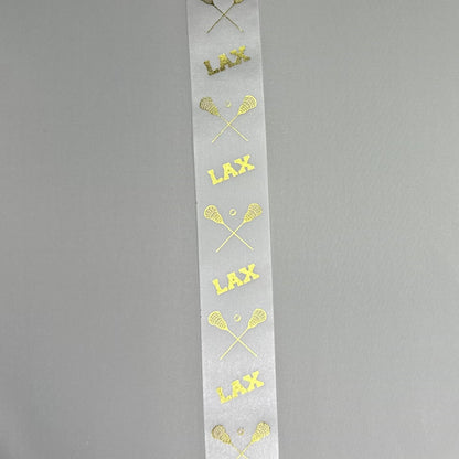 100 Yd Roll Size 9(1 5/16") Lacrosse Imprinted Ribbon