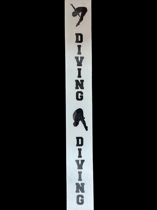 25 Yd Roll Size 9(1 5/16") Diving Imprinted Ribbon