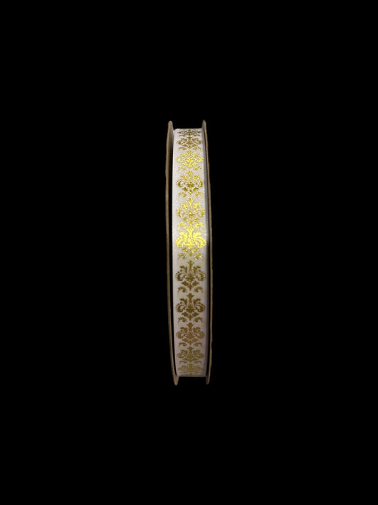 100 yd Roll Size 3(9/16”) Damask 6 Imprint Ribbon