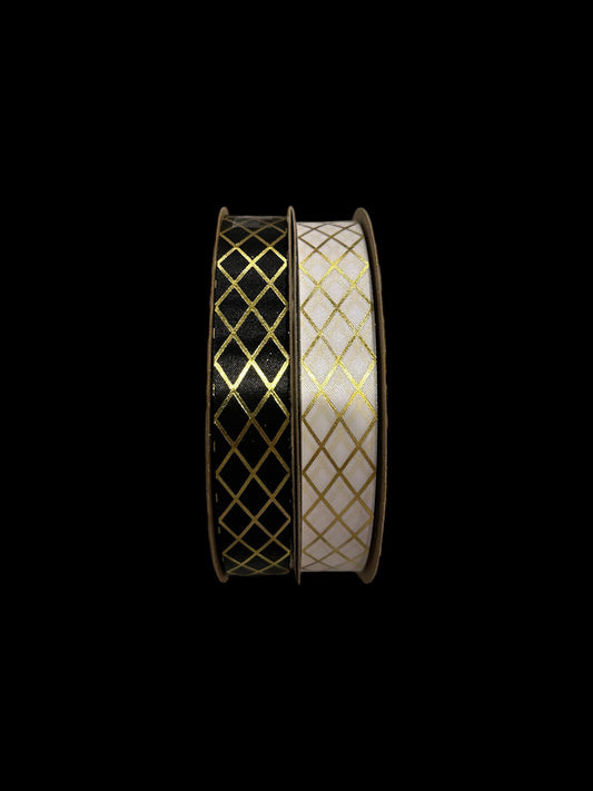 100 yd Roll Size 5(7/8") Open Diamonds Imprint Ribbon
