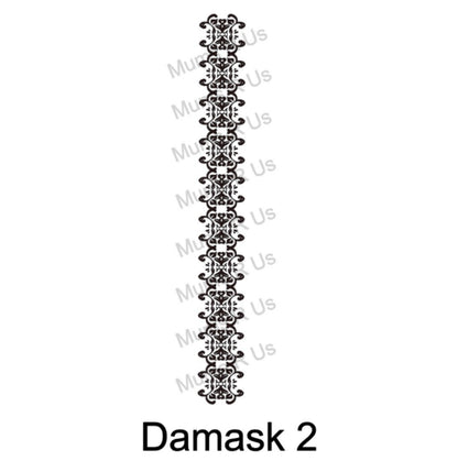 25 Yd Roll Size 9(1 5/16") Damask 2 Imprinted Ribbon