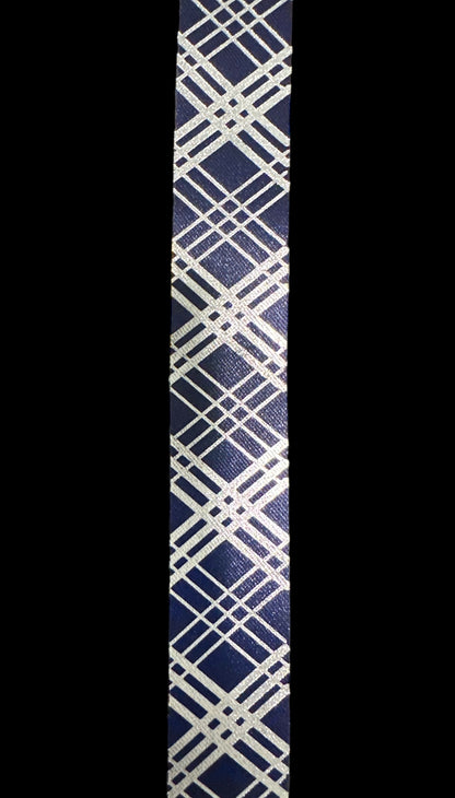 25 Yd Roll Size 9(1 5/16") Plaid Imprinted Ribbon