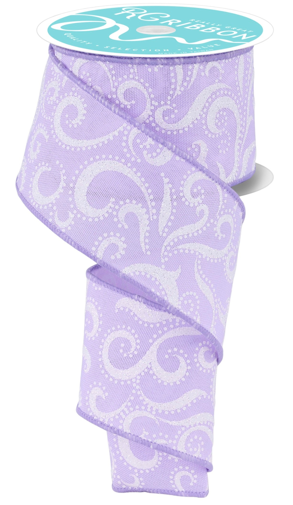 2.5" x 10 yd Swirls w/ Dots