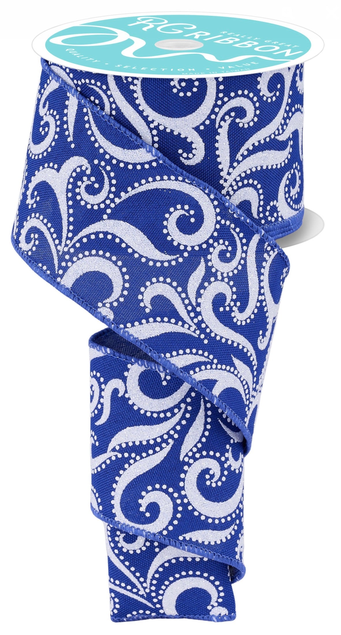 2.5" x 10 yd Swirls w/ Dots