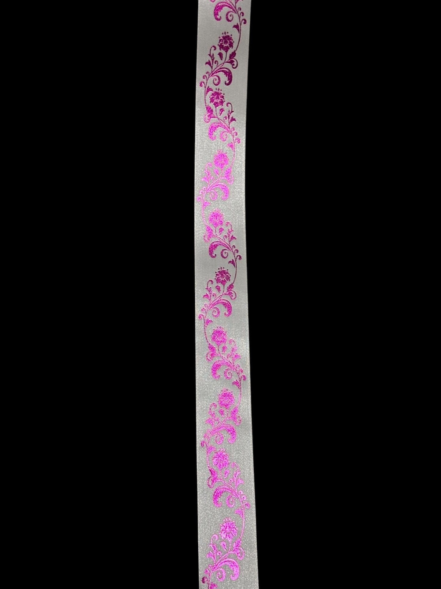 100 yd Roll Size 5(7/8") Flower Vine Imprint Ribbon