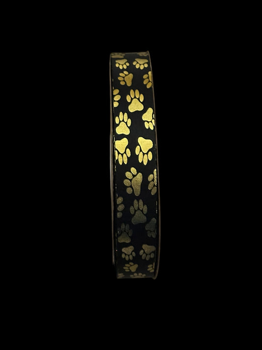 100 yd Roll Size 5(7/8") Paw Prints Imprint Ribbon