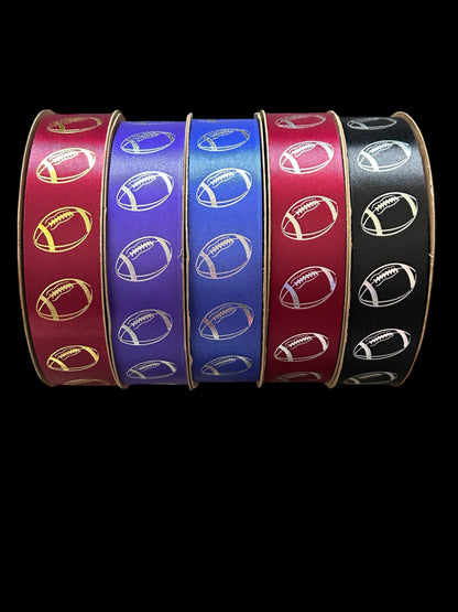 100 Yd Roll Size 9(1 5/16") Football Imprinted Ribbon