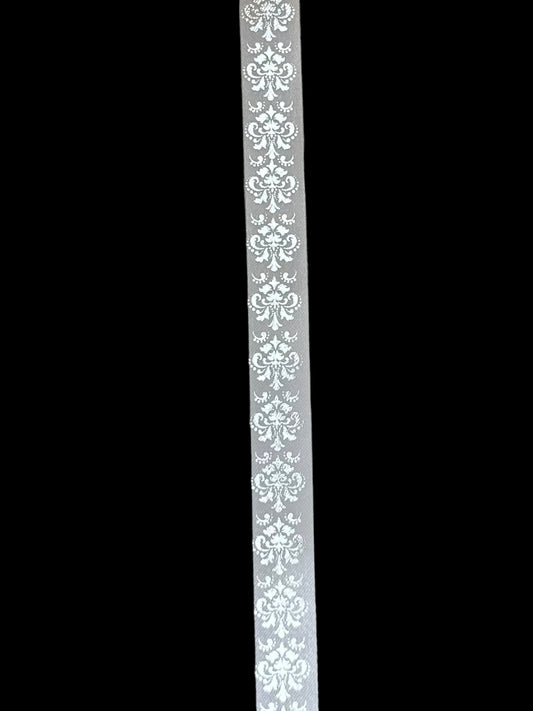 100 yd Roll Size 3(9/16”) Damask 6 Imprint Ribbon