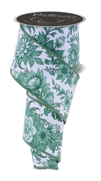2.5" x 10yd Chinoiserie Florals