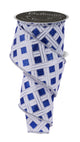 Silver Royal Blue & White