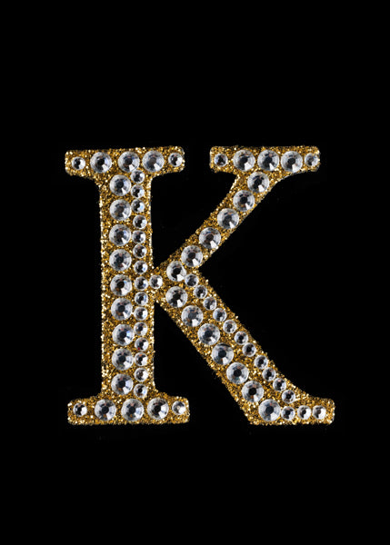 2" Rhinestone K Sticker