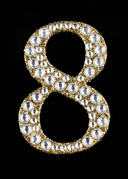 2" Rhinestone 8 Sticker