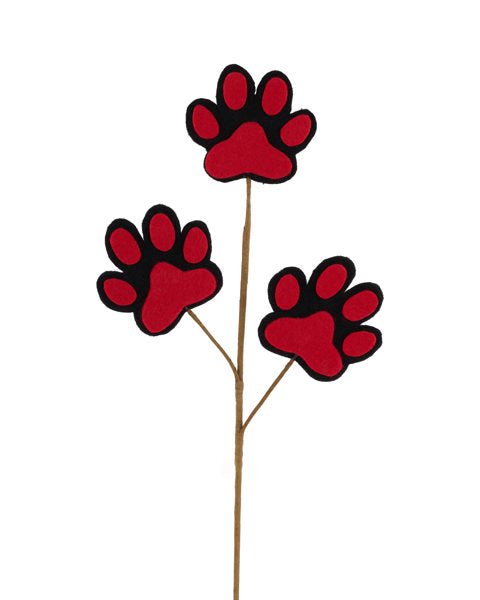 3 Felt Paw Print Pick