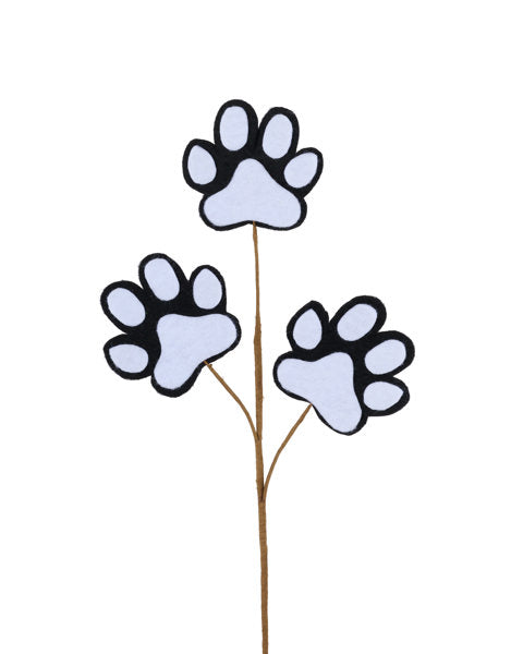 3 Felt Paw Print Pick