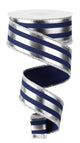 Navy Blue & Silver