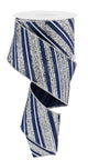 Navy Blue Silver & White