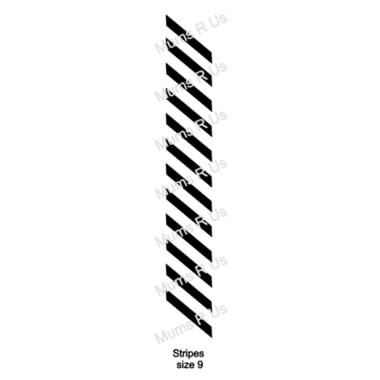 25 Yd Roll Size 9(1 5/16") Stripes Imprinted Ribbon