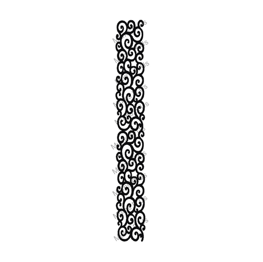 100 yd Roll Size 5(7/8") Swirl 1 Imprint Ribbon
