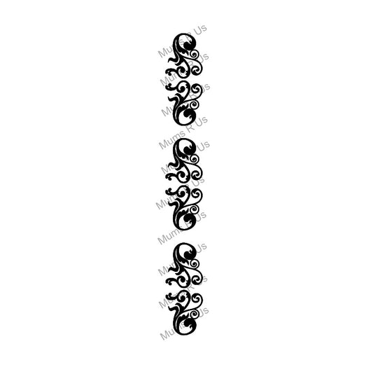 25 Yd Roll Size 9(1 5/16") Swirl 2 Imprinted Ribbon