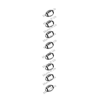 25 Yd Roll Size 9(1 5/16") Football Imprinted Ribbon