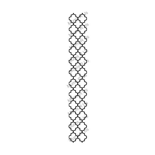 25 Yd Roll Size 9(1 5/16") Quatrefoil Imprinted Ribbon