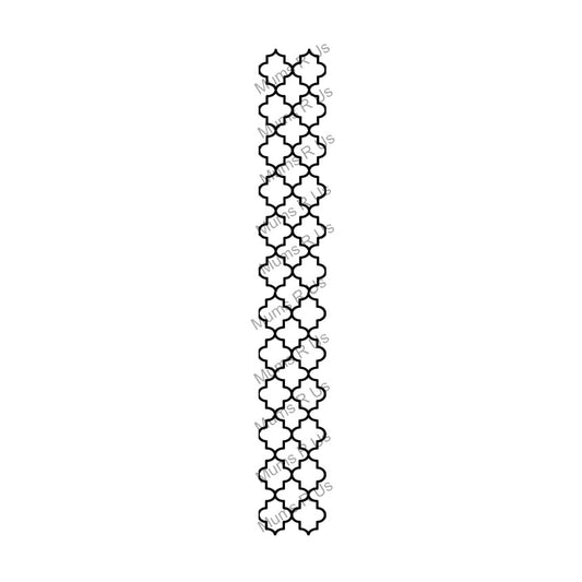 100 yd Roll Size 5(7/8") Quatrefoil Imprint Ribbon