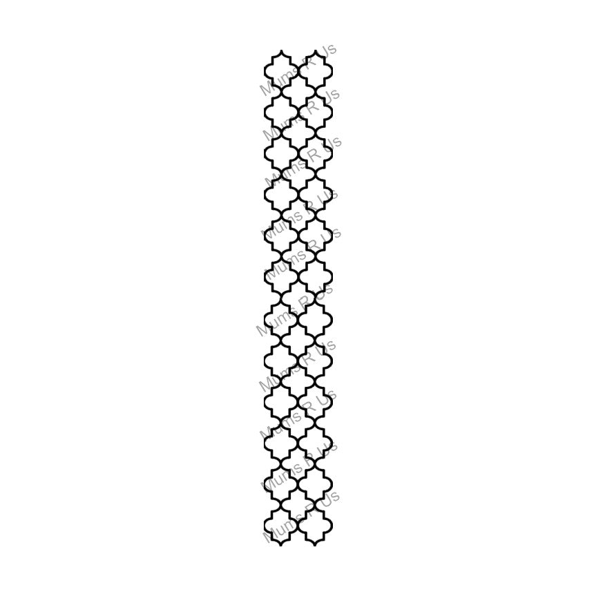 Size 9(1 5/16") Quatrefoil Imprinted Ribbon